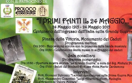 Decollatura – Centenario della grande guerra: “I primi fanti il 24 maggio”