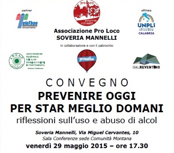 Soveria Mannelli – Convegno della Pro Loco: Prevenire oggi per stare meglio domani