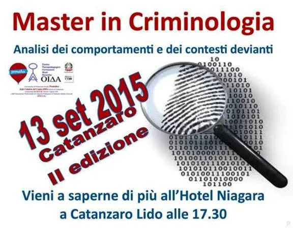 Seconda edizione “Master di Criminologia” in Calabria