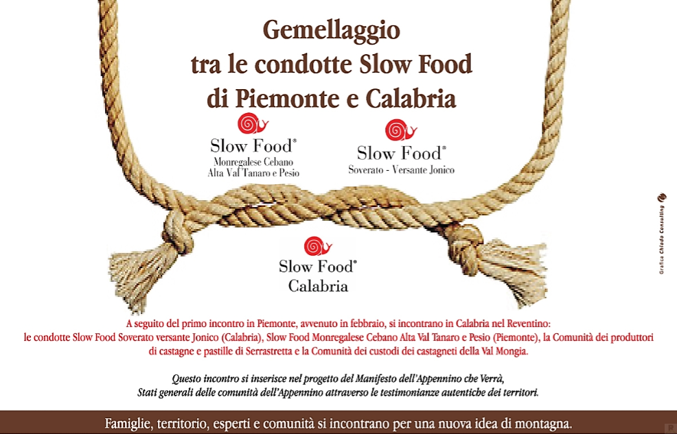 Serrastretta – Gemellaggio tra le condotte Slow Food di Piemonte e Calabria