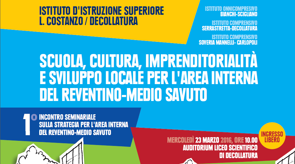 “Area Interna del Reventino – Medio Savuto”, incontro al Liceo Scientifico di Decollatura