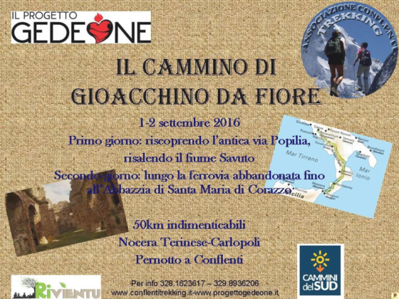 “Il Cammino di Gioacchino da Fiore” contribuisce al percorso il gruppo Conflenti Trekking