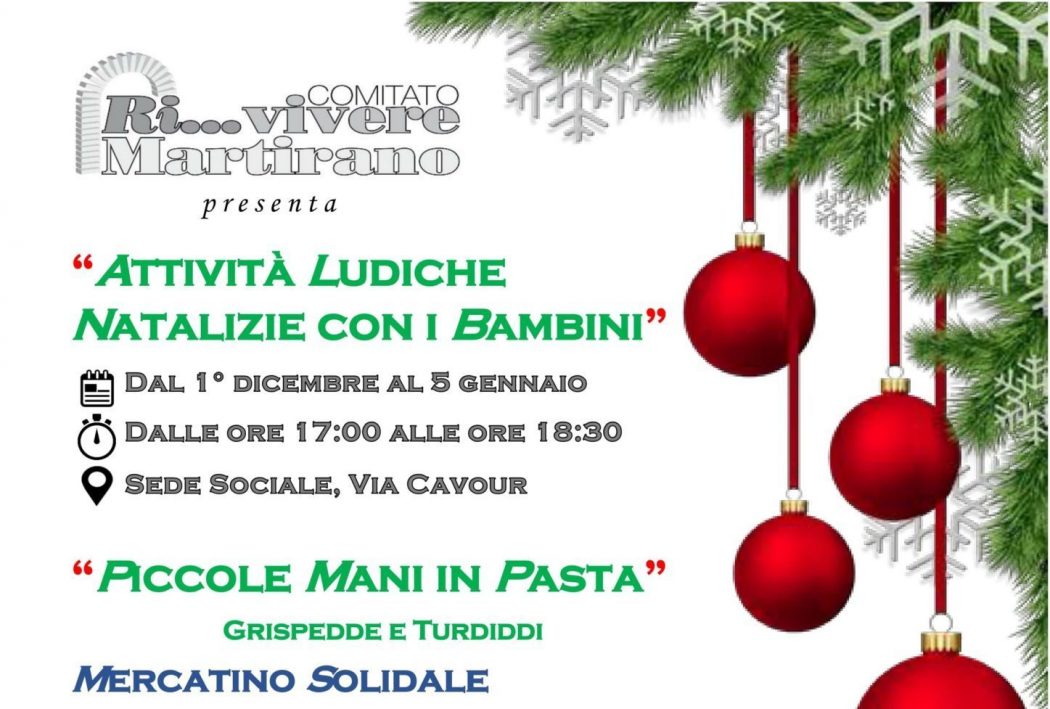 Ri…Vivere Martirano organizza “Piccole Mani in Pasta”