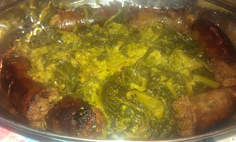 La ricetta di Piero Cantore: Cime di rapa e salsiccia di fegato