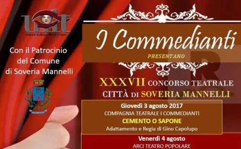 A Soveria Mannelli, lo storico Concorso Teatrale alla sua trentasettesima edizione, curata da “I Commedianti”