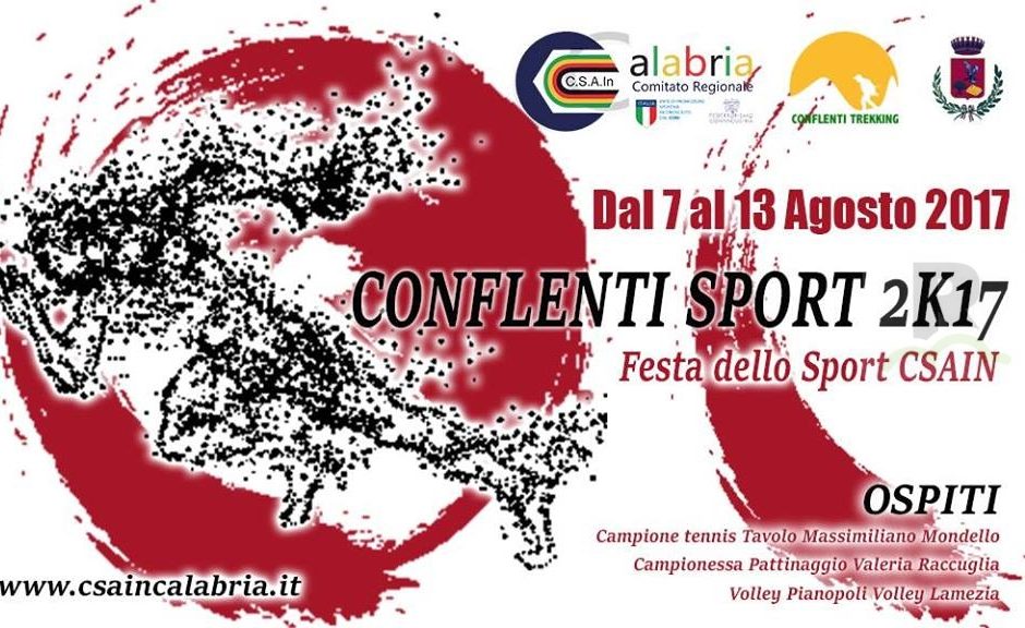 Conflenti Sport 2k17, kermesse di sport a cui partecipa il Centro Sportivo CSAIn Calabria