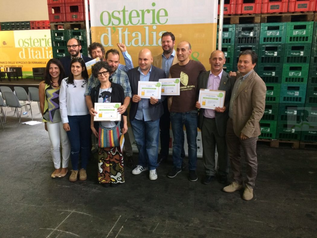 Presentazione nuova guida “Osterie d’Italia” di Slow Food, premiato un operatore del Reventino