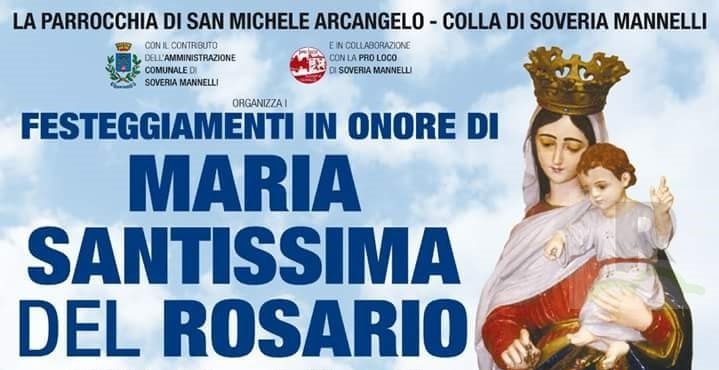Programmati tre giorni di festa in onore di Maria Santissima del Rosario a Colla di Soveria Mannelli