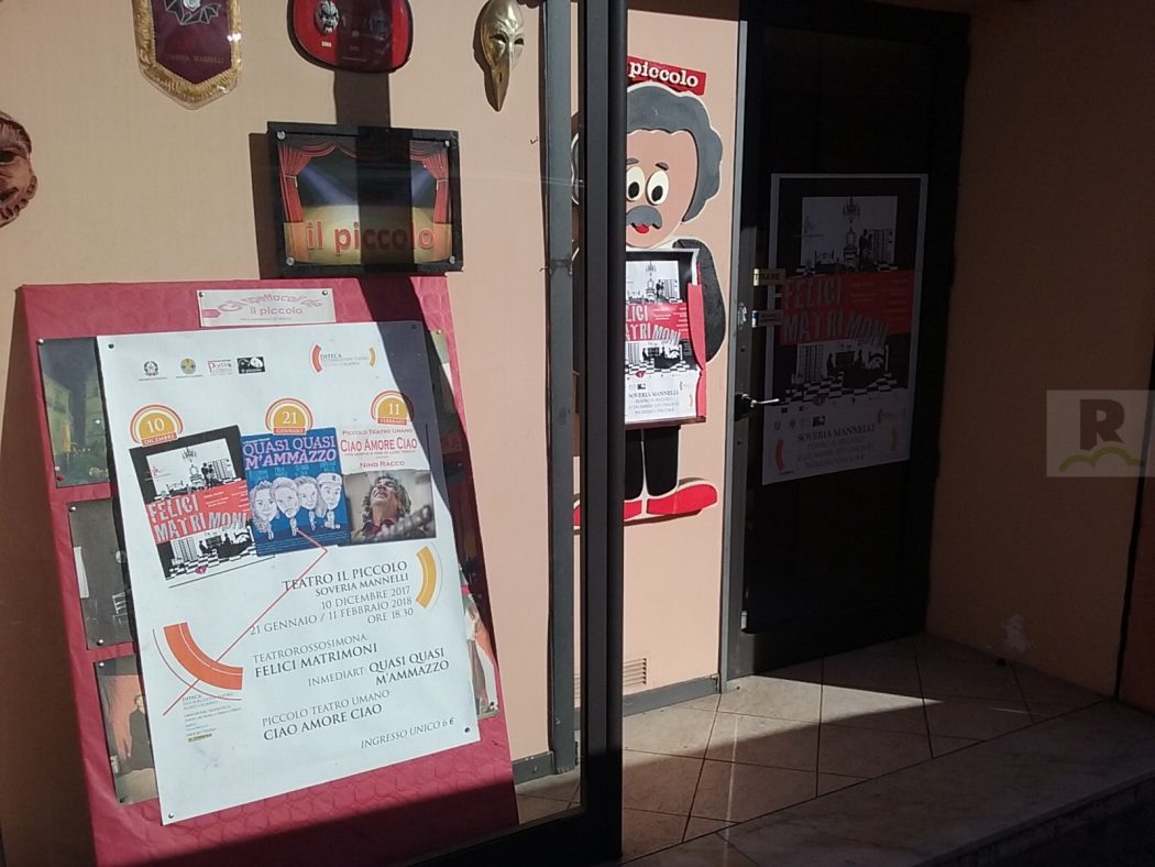 Al teatro Il Piccolo di Soveria Mannelli, parte la stagione invernale con tre date di alto livello
