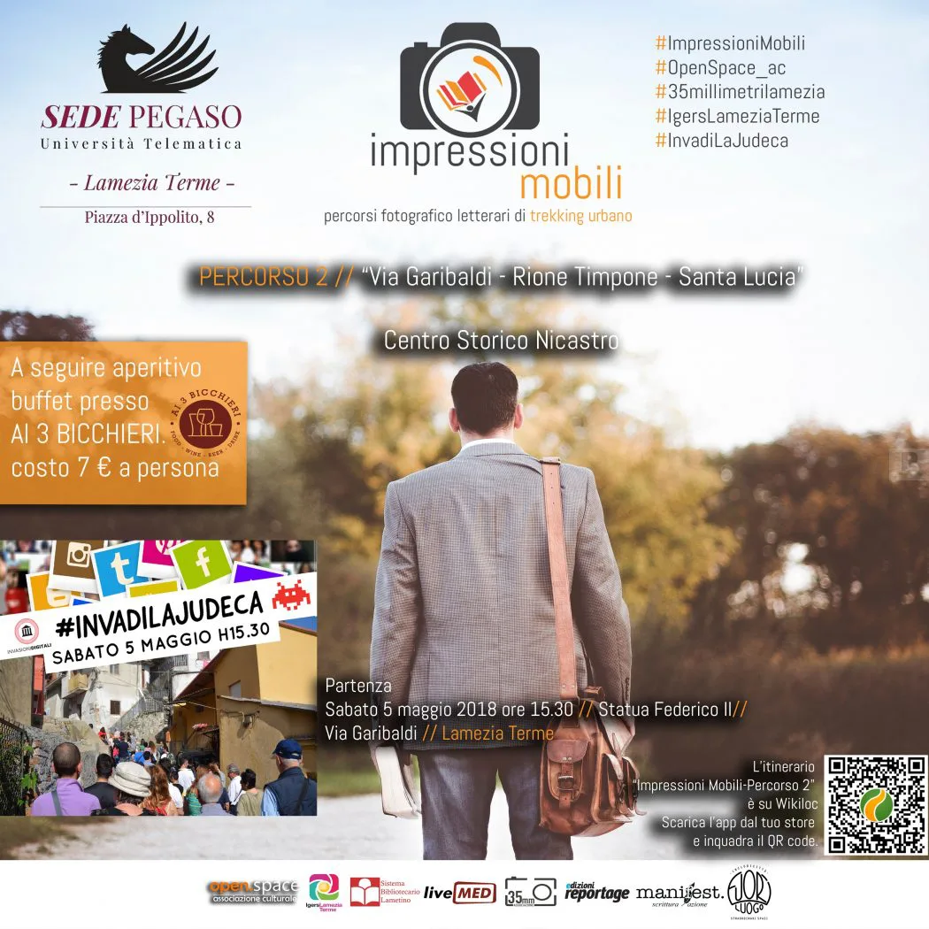 Lamezia: sabato 5 maggio ritorna “Impressioni mobili” trekking urbano fotografico – letterario