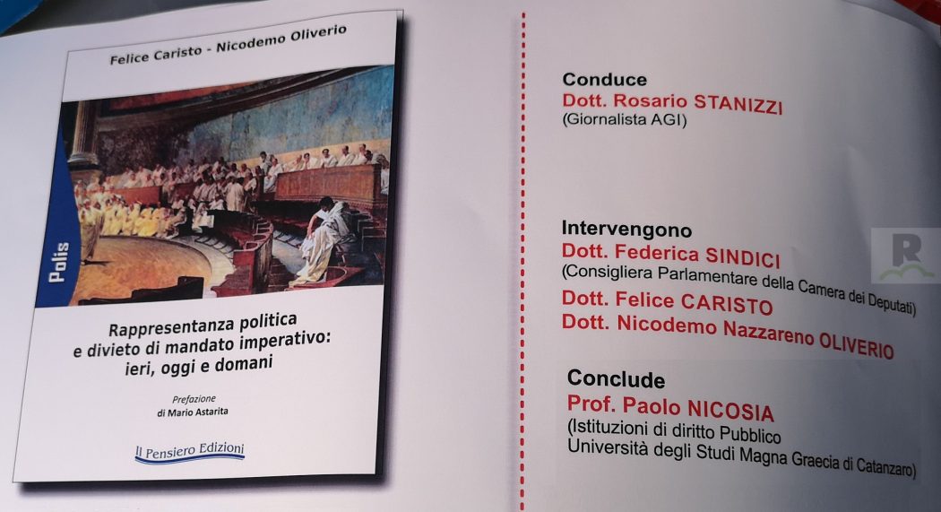 Il libro di Caristo e Oliverio: Rappresentanza politica e divieto di mandato imperativo: ieri, oggi e domani