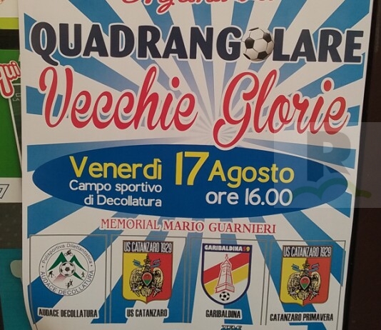 Decollatura: quadrangolare vecchie glorie US Catanzaro, squadra Primavera, Audace e Garibaldina