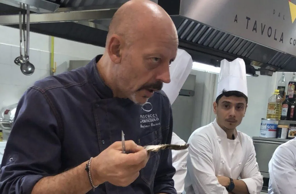 Lo chef Calabrese Piero Cantore alla corte dello chef Pascucci della Prova del Cuoco