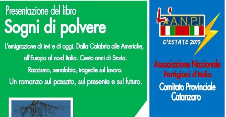 L’ANPI d’estate con il romanzo “Sogni di polvere” e l’autore Salvatore Belcastro