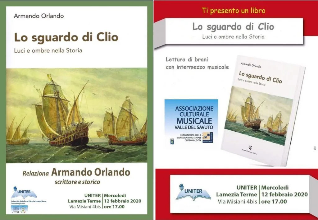 Presentazione a Lamezia de “Lo sguardo di Clio” di Armando Orlando