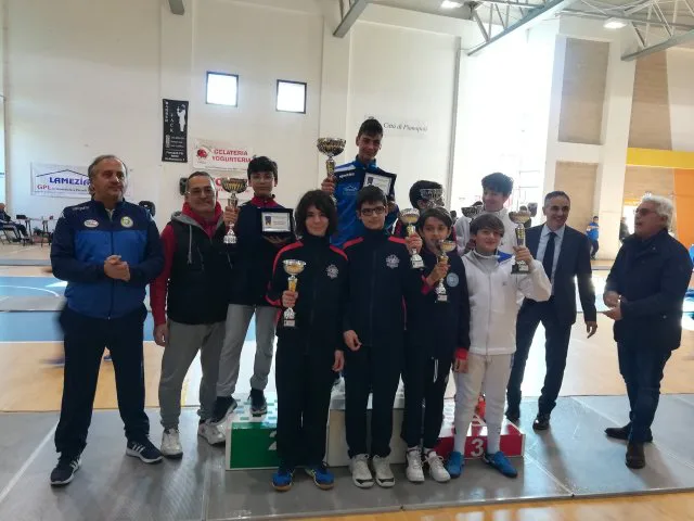 La premiazione dei giovani atleti