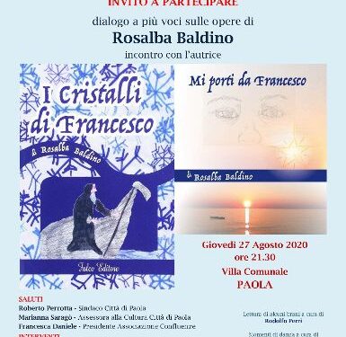 Il bambino Amir, Francesco da Paola e i suoi cristalli. Due storie legate al santo calabrese nelle pagine di Rosalba Baldino