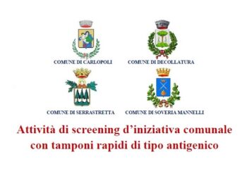 Quattro comuni del Reventino attuano attività di screening con tamponi rapidi