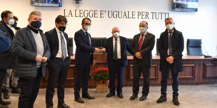 Aula bunker Lamezia, sopralluogo di Spirlì, Gratteri e Bonafede
