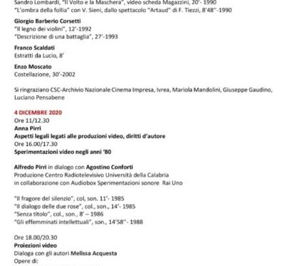 “L’immagine oltre”, prima rassegna sul video d’autore. Domani omaggio ad Agata Guttadauro