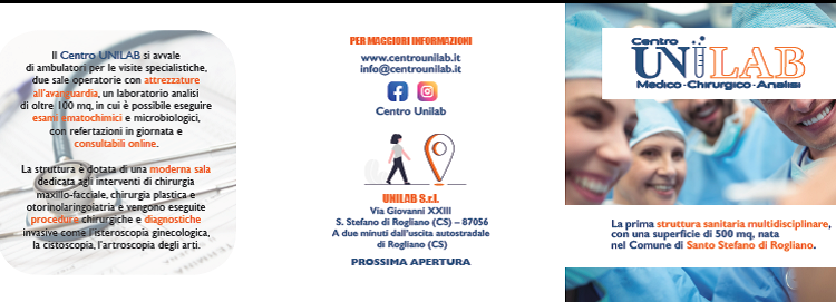 A Santo Stefano di Rogliano nasce ‘Unilab’ una nuova struttura sanitaria multidisciplinare
