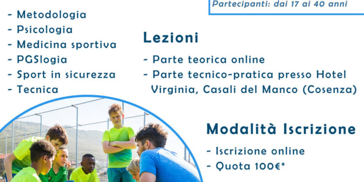 PGS Calabria, iscrizioni aperte al Corso Regionale di Aspirante Tecnico