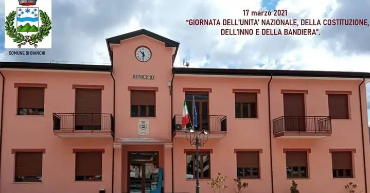 Il Comune di Bianchi ricorda la “Giornata dell’Unità nazionale, della Costituzione, dell’Inno e della Bandiera”