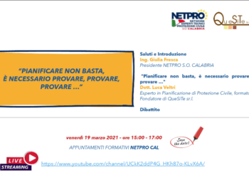 NETPRO CAL promuove l’importanza della pianificazione nella Protezione Civile