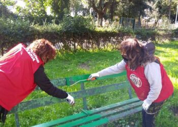 Lamezia Terme, volontari Casapound all’opera per riqualificazione villetta degradata Adelchi Argada