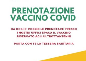 Coldiretti Calabria: servizio prenotazione vaccinazioni agli ultraottantenni. Solo lo 0,3% i contagi da covid in Campagna dove le distanze si misurano in ettari e non in metri