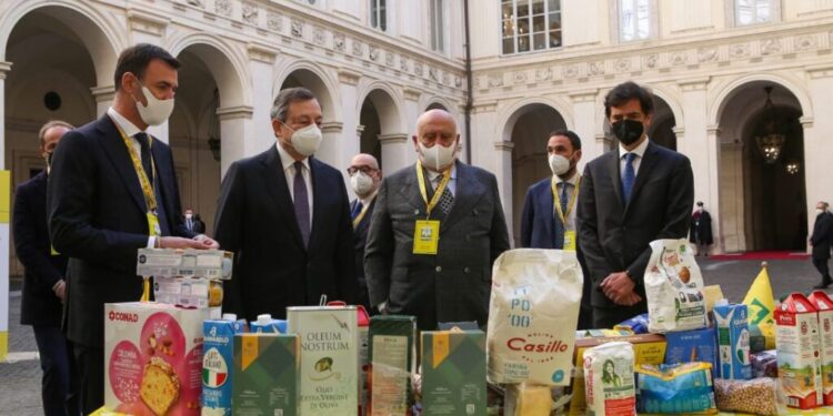Coldiretti, iniziativa “a sostegno di chi ha bisogno” presentata al premier Draghi: in Calabria saranno distribuiti 30mila kg di prodotti Made in Italy