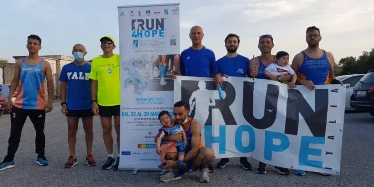 La tappa della corsa Run4Hope, attraversa il tratto costiero da Amantea a Lamezia Terme