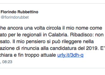 Elezioni Regione Calabria, Florindo Rubbettino precisa: «Non sono interessato a candidature»
