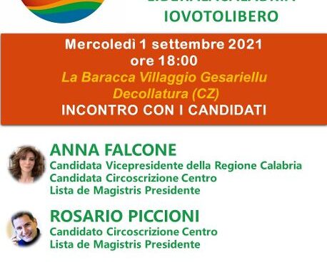 Regionali, a Decollatura per “Primavera della Calabria” Anna Falcone e Rosario Piccioni