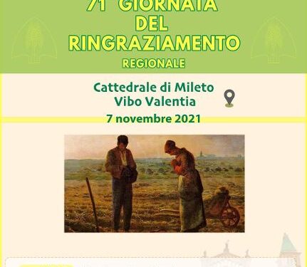 Coldiretti: domani (7 novembre) Giornata Regionale del Ringraziamento a Mileto (VV)