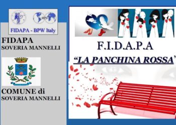 “La Panchina Rossa” a Soveria Mannelli iniziativa Fidapa e Comune presso Largo ai Giovani