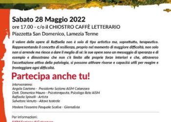 “Sclerosi multipla: il valore dell’arte come terapia”, un convegno a Lamezia