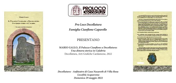 “Il palazzo Cianflone a Decollatura: una dimora storica in Calabria”, l’ultimo libro del prof. Mario Gallo