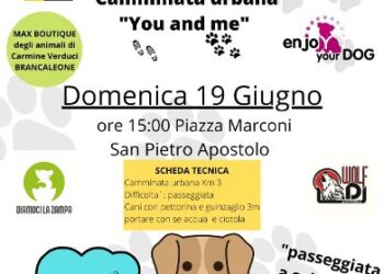 A San Pietro Apostolo la “Camminata Urbana You and Me”: un’iniziativa a sostegno degli animali