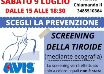 Decollatura, screening gratuito alla tiroide