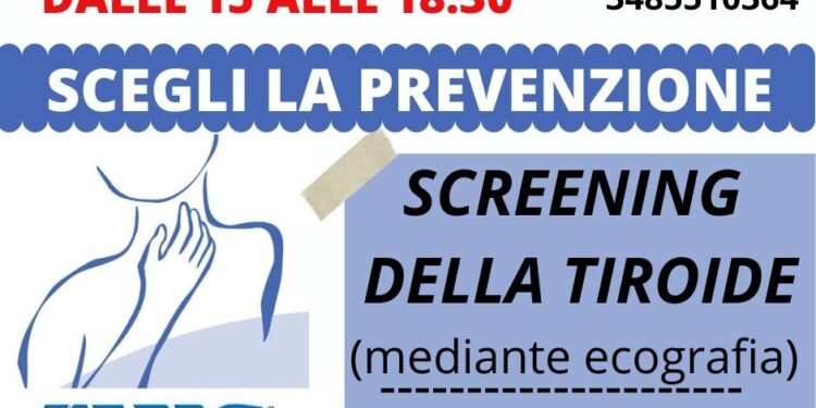 Decollatura, screening gratuito alla tiroide