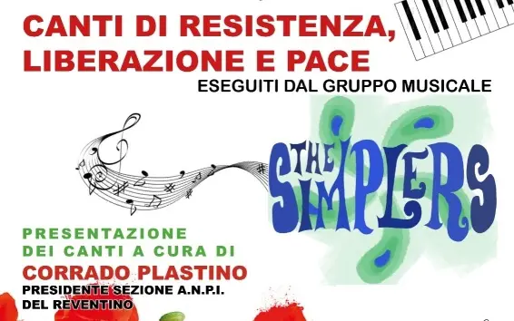 Soveria Mannelli, The Simplers cantano la Resistenza per l’Anpi del Reventino