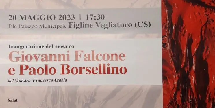 A Figline Vegliaturo un mosaico per Falcone e Borsellino/ L’opera a cura del maestro Francesco Arabia