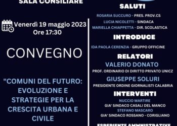A Rogliano il 19 maggio un convegno su “Comuni del Futuro”