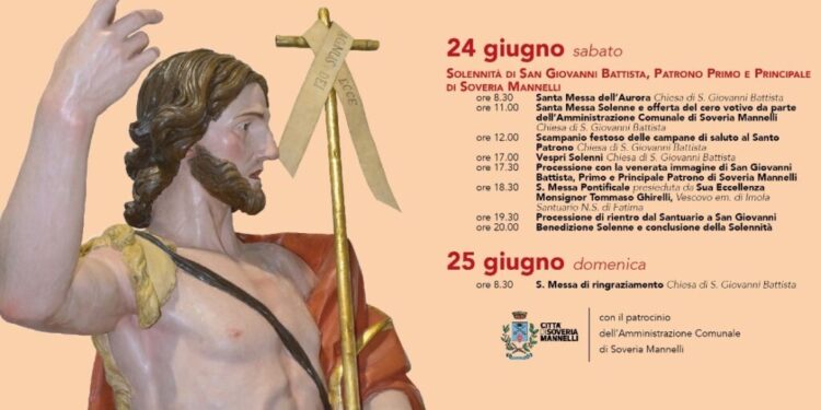 Soveria Mannelli, solennità patrono primo e principale in onore di San Giovanni Battista