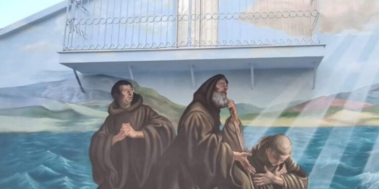 Montepaone, murale di Leonardo Cannistrà per San Francesco
