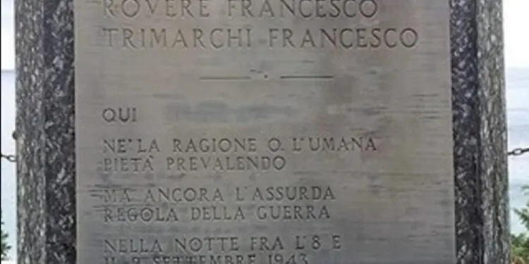Stele dedicata ai soldati fucilati ad Acquappesa