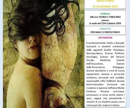 Maida, dal 25 novembre corso per operatori sociali antiviolenza