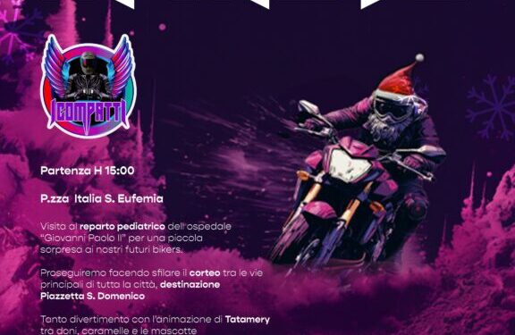 Lamezia, il 17 Babbo Natale in moto per le strade della città