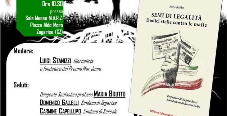 Zagarise: Enzo Bubbo presenta il suo libro “Semi di legalità”